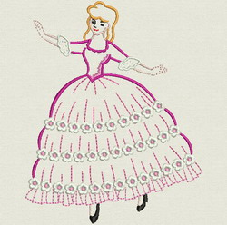 Dancing Belle 03 machine embroidery designs