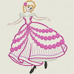 Dancing Belle 04 machine embroidery designs