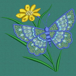 Spring Butterfly 02 machine embroidery designs
