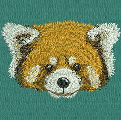 Red Panda Face machine embroidery designs