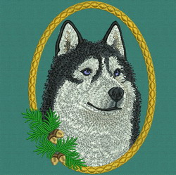 Siberian Husky Face machine embroidery designs