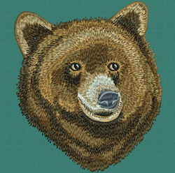 Bear Face machine embroidery designs