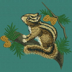 Squirrel On the Tree 1 machine embroidery designs