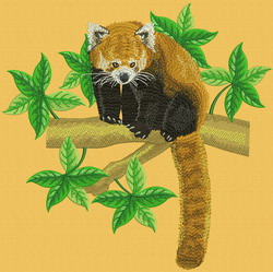 Red panda machine embroidery designs
