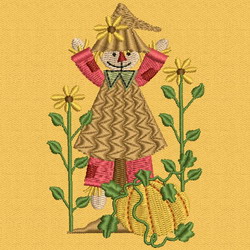 Autumn Scarecrow 05 machine embroidery designs