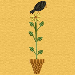 Sunflower Crow machine embroidery designs