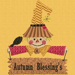 Scarecrow Sign machine embroidery designs