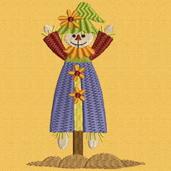 Autumn Scarecrows II 02 machine embroidery designs