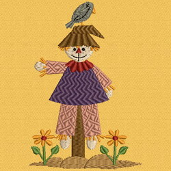 Autumn Scarecrows II 03 machine embroidery designs