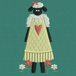Country Sheep 02 machine embroidery designs