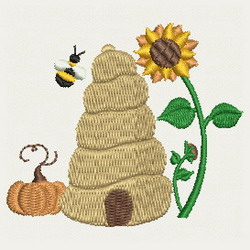 Beehive Pumpkin machine embroidery designs