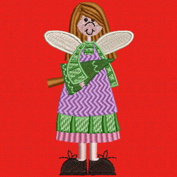 Christmas Angels 09 machine embroidery designs
