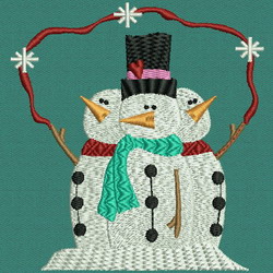 Country Snowman 07 machine embroidery designs
