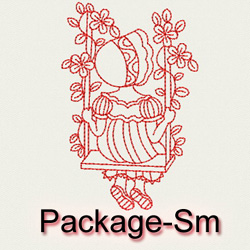 Redwork Swing Sunbonnets(Sm) machine embroidery designs