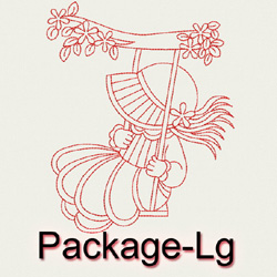 Redwork Swing Sunbonnets(Lg) machine embroidery designs