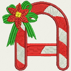 Christmas Alphabet-A machine embroidery designs