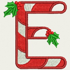 Christmas Alphabet-E machine embroidery designs