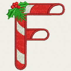 Christmas Alphabet-F machine embroidery designs