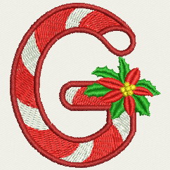 Christmas Alphabet-G machine embroidery designs