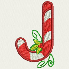 Christmas Alphabet-J machine embroidery designs