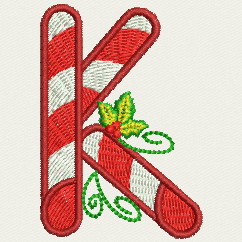 Christmas Alphabet-K machine embroidery designs