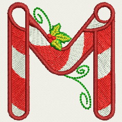 Christmas Alphabet-M machine embroidery designs