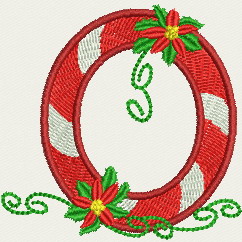 Christmas Alphabet-O machine embroidery designs