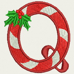 Christmas Alphabet-Q machine embroidery designs