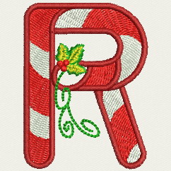 Christmas Alphabet-R machine embroidery designs