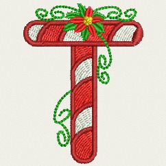 Christmas Alphabet-T machine embroidery designs
