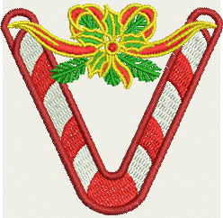 Christmas Alphabet-V machine embroidery designs