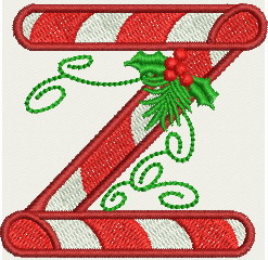 Christmas Alphabet-Z machine embroidery designs