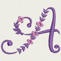 Artistic Alphabet A machine embroidery designs