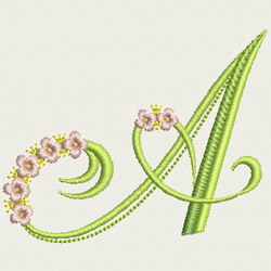 Flower Alphabet-A machine embroidery designs