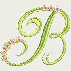 Flower Alphabet-B machine embroidery designs