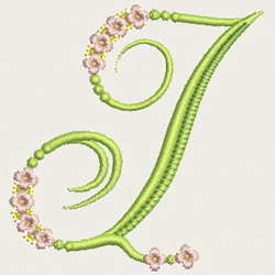 Flower Alphabet-I machine embroidery designs
