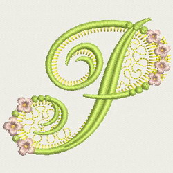 Flower Alphabet-P machine embroidery designs
