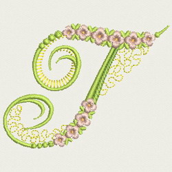 Flower Alphabet-T machine embroidery designs