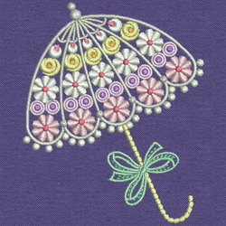 Fancy Umbrella 02 machine embroidery designs