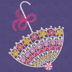 Fancy Umbrella 06 machine embroidery designs