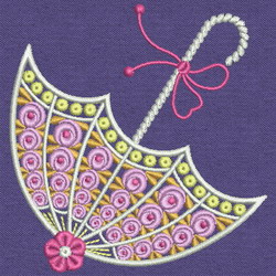 Fancy Umbrella 07 machine embroidery designs