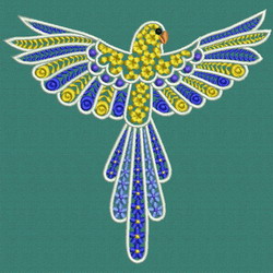 Fancy Parrot 06 machine embroidery designs