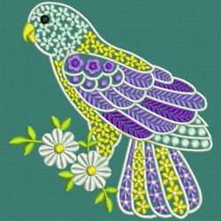 Fancy Parrot 08 machine embroidery designs