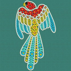 Fancy Parrot 09 machine embroidery designs