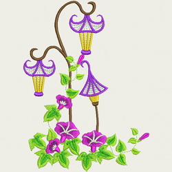 Fancy Street Lamp 01 machine embroidery designs