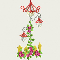 Fancy Street Lamp 05 machine embroidery designs