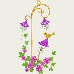 Fancy Street Lamp 08 machine embroidery designs