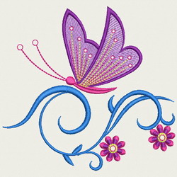 Crystal Butterfly 02 machine embroidery designs