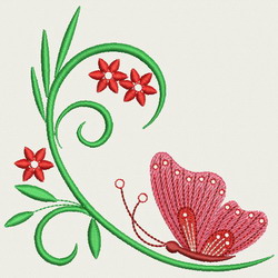 Crystal Butterfly 04 machine embroidery designs