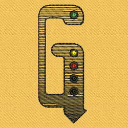 Gemless Alphabet G-sm machine embroidery designs